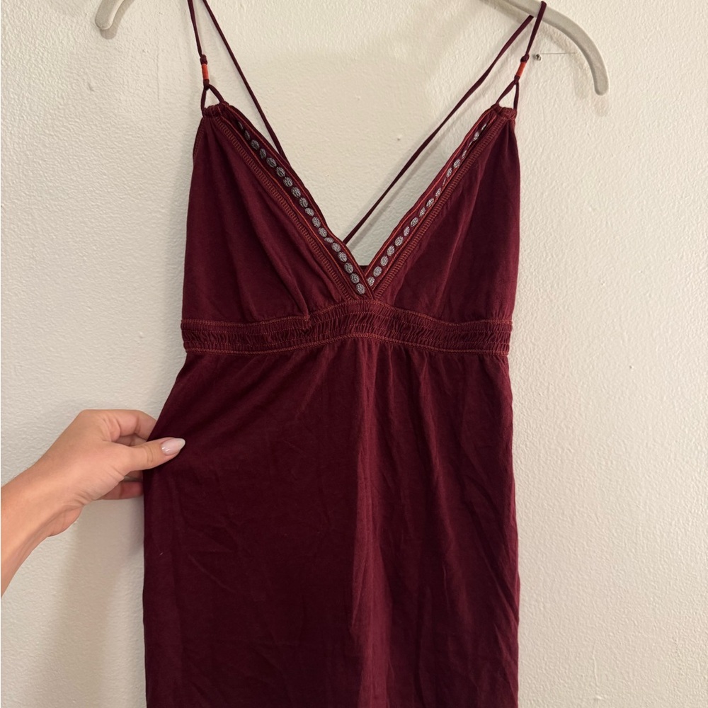 Gilly Hicks Burgundy Babydoll Top